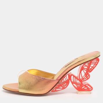 Pre Owned Sophie Webster Sunset Leather Paloma Butterfly Mules 38