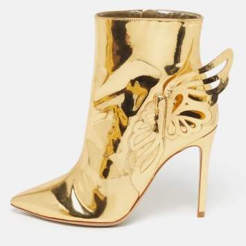 مملوكة مسبقًا Sophia Webster Heavenly Size 38 Gold Leather Ankle Boots