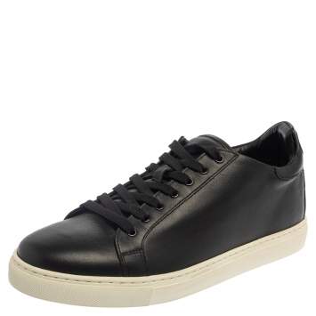 Pre Owned Sophia Webster Black Leather Bibi Butterfly Low Top Sneakers Size 39.5