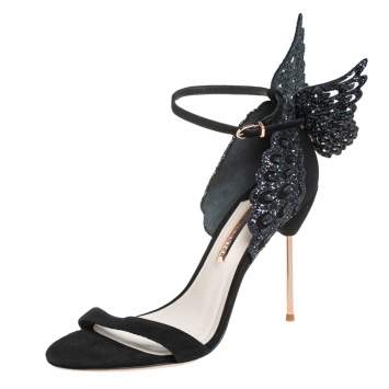 Pre Owned Sophia Webster Black Suede Evangeline Sandals Size 42
