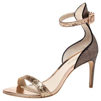 Pre Owned Sophia Webster Gold/Bronze Nicole Ankle Strap Sandals Size 41