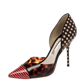 Pre Owned Sophia Webster Multicolor Printed PVC and Leather Jessica D'Orsay Pumps Size 38