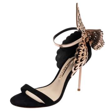 Pre Owned Sophia Webster Black Suede Evangeline Sandals Size 38