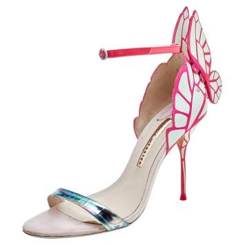 Pre Owned Sophia Webster Multicolor Leather Chiara Ankle Strap Sandals Size 40
