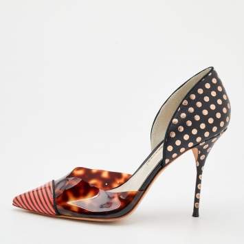 Pre Owned Sophia Webster Multicolor Patent And Leather Pointed Toe Pumps Size 41