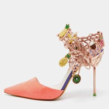 Pre Owned Sophia Webster Multicolor Leather Embellished Ankle Wrap Sandals Size 41