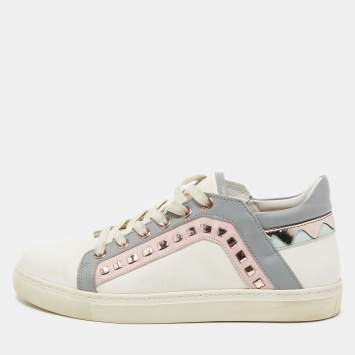 Pre Owned Sophia Webster White Leather Riko Sneakers Size 38