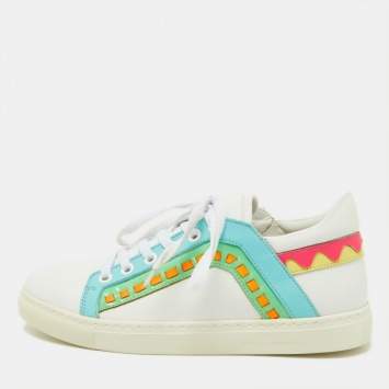 Pre Owned Sophia Webster Multicolor Leather Riko Sneakers Size 38.5