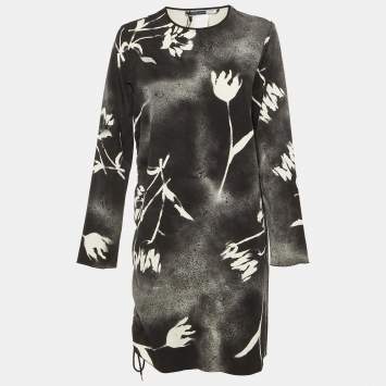 مملوكة مسبقًا Sportmax Code Black Printed Jersey Mini Dress L