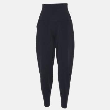 Pre Owned Stella McCartney Black Jersey High Waist Tapered Pants M