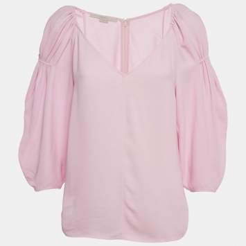 Pre Owned Stella McCartney Pink Crepe Blouse S