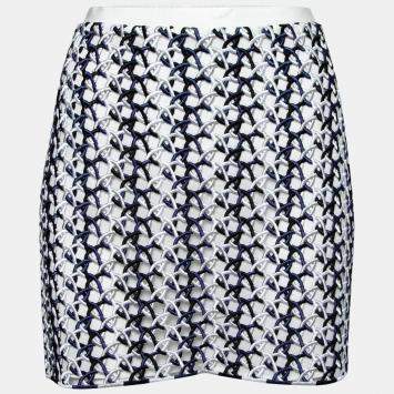 Pre Owned Stella McCartney Multicolor Interloop Cutwork Mini Skirt M