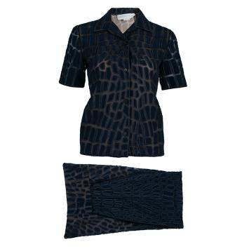 Pre Owned Stella McCartney Navy Textured Top XS And Pants Set S