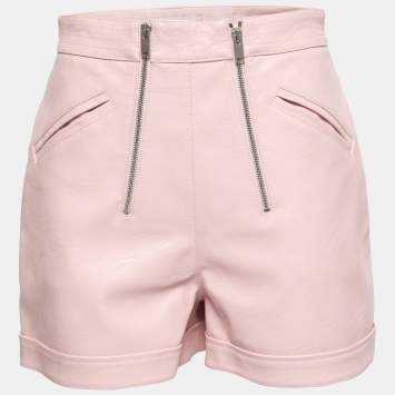 Pre Owned Stella McCartney Rose Pink Faux Leather Kallie Shorts S