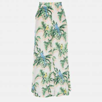 Pre Owned Stella McCartney Printed Wide Leg Pants 40