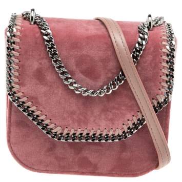 مملوكة مسبقًا Stella McCartney Pink Velvet Falabella Box Shoulder Bag