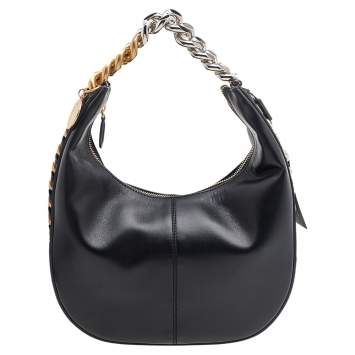Pre Owned Stella McCartney Black Faux Leather Hobo