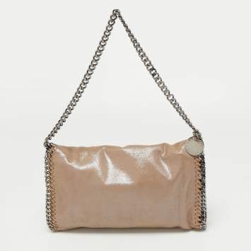 Pre Owned Stella McCartney Beige Faux Suede Falabella Clutch