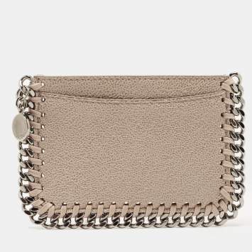 Pre Owned Stella McCartney Faux Suede Falabella Card Holder