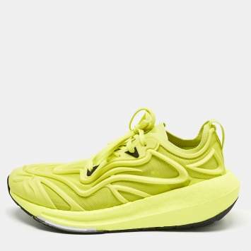 Pre Owned Stella McCartney x Adidas Neon Yellow Mesh Ultra Boost 23 Shock Slime Sneakers Size 38