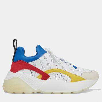 Pre Owned Stella Mccartney Multicolor Faux Leather and Faux Suede Sneakers Size 37