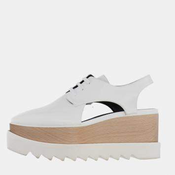 Pre Owned Stella McCartney Faux Leather Platform Derby Size 41