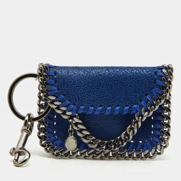 Pre Owned Stella McCartney Falabella Purple Leather & Gunmetal Chain Key Chain
