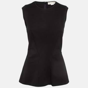 Pre Owned Stella McCartney Black Knit Sleeveless Round Neck Top M