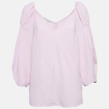 Pre Owned Stella McCartney Pink Crepe Oversized Top M