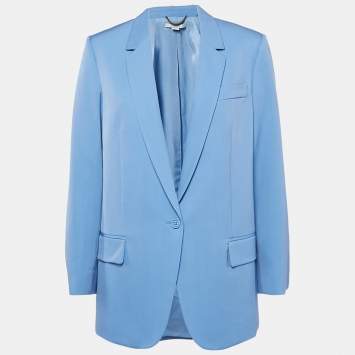 Pre Owned Stella McCartney Blue Wool Single Breasted Blazer M