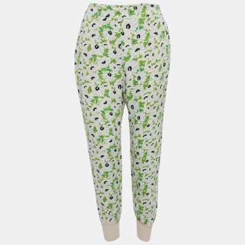 Pre Owned Stella McCartney Multicolor Floral Print Crepe Trousers S
