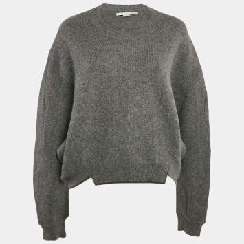 Stella McCartney Grey Wool Loose Fit Sweater M