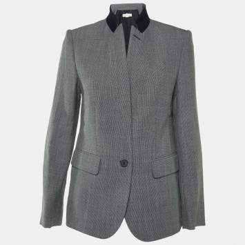 Pre Owned Stella McCartney Dark Gray Wool Single Breasted Blazer M