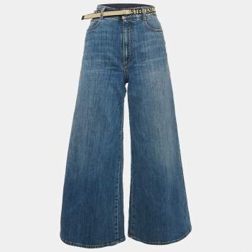Pre Owned Stella McCartney Blue Washed Denim Flared  Jeans S Waist 26"