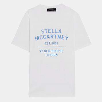 Stella McCartney White Logo Print Crew Neck T-Shirt S