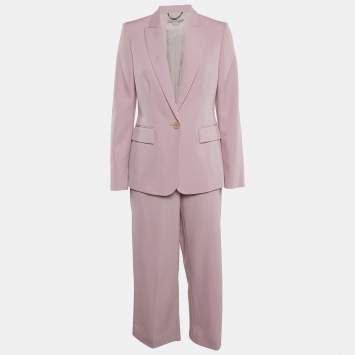 Pre Owned Stella McCartney Wool Pink Pants Suit S