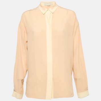 Stella McCartney Pink Silk Long Sleeve Shirt S