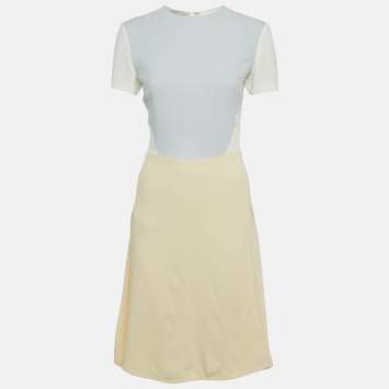 Pre Owned Stella McCartney Multicolor Crepe Panel Short Dress XS