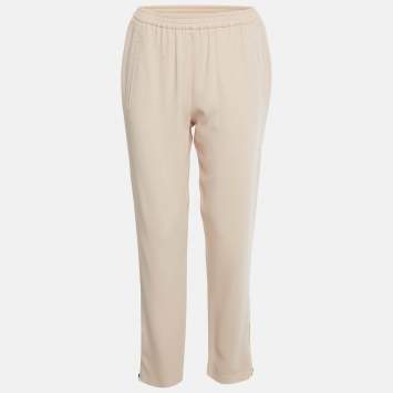 مملوكة مسبقًا Stella McCartney Beige Crepe Formal Trousers M
