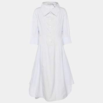 Pre Owned فستان ستيلا مكارتني بوبلين أزرق فاتح ميدي مقاس صغير (سمول)