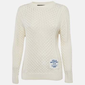 Pre Owned Stella McCartney Off-White Cable Knit Sweater XXS