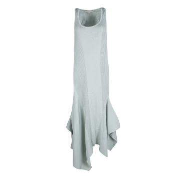 Pre Owned Stella McCartney Grey Ribbed Asymmetric Tank Dress M