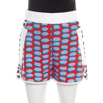 Pre Owned Stella McCartney Multicolor Speech Balloon Printed Shorts S