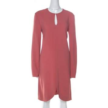Pre Owned Stella McCartney Pink Crepe Keyhole Detail Dress M