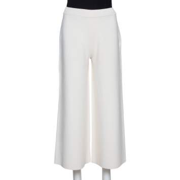 مملوكة مسبقًا Stella McCartney Ivory Wool Blend Wide Leg Culottes S