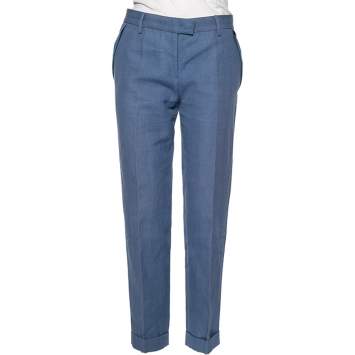 Pre Owned Stella McCartney Blue Hemp Formal Pants M