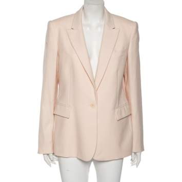 Pre Owned Stella McCartney Pink Wool Single Breasted Iris Blazer L