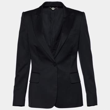 Pre Owned Stella McCartney Black Wool Tailored Blazer S