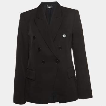 Pre Owned Stella McCartney Black Wool Double Breasted Blazer M