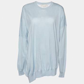 Pre Owned Stella McCartney Light Blue Wool & Silk Jumper M